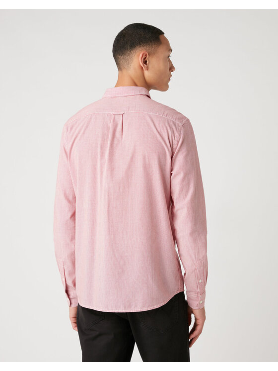 Wrangler Wrangler Camicia LS 1PKT SHIRT Rosa Regular Fit