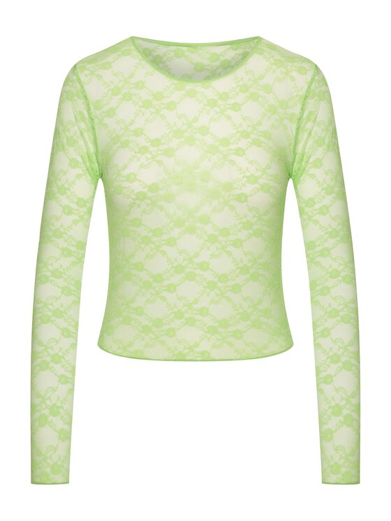 Esotiq Esotiq Bluzka 43218 Zielony Regular Fit