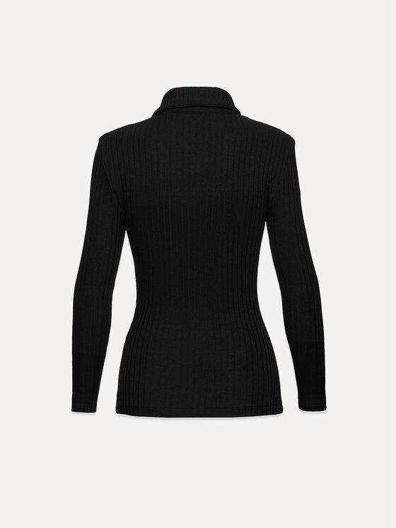 La Mania La Mania Longsleeve LESLEE Czarny Basic Fit