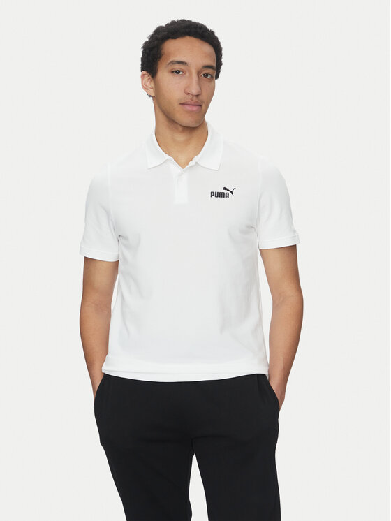 Puma Puma Tricou polo Essentials 682552 Alb Regular Fit