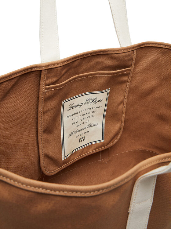 Tommy Hilfiger Tommy Hilfiger Torebka Th Summer Tote AM0AM13557 Brązowy