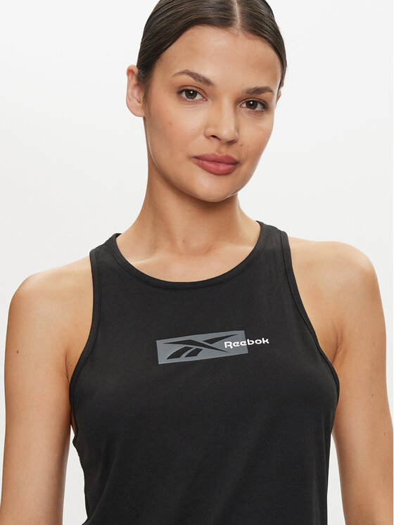 Reebok Reebok Top Id Train Sup Graphic Tank 100035755 Černá Regular Fit