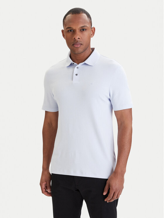 Calvin Klein Tricou polo LV04LB276G Alb Regular Fit