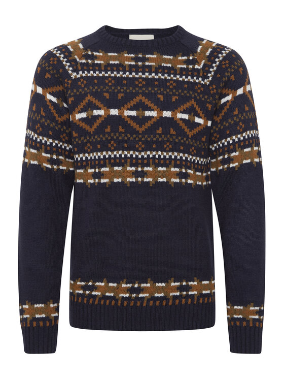 Blend Sveter 20715871 Tmavomodrá Regular Fit
