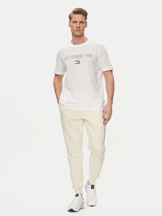 Tommy Hilfiger Tommy Hilfiger T-Shirt 85' MW0MW34427 Biały Regular Fit