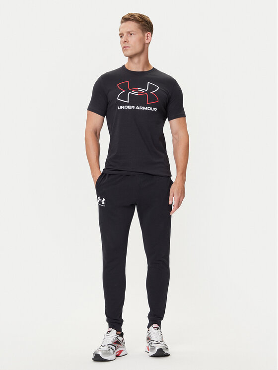 Under Armour Under Armour T-krekls Ua Gl Foundation Update Ss 1382915-001 Melns Loose Fit