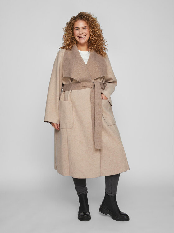 Vila Vila Übergangsmantel 14087814 Beige Regular Fit