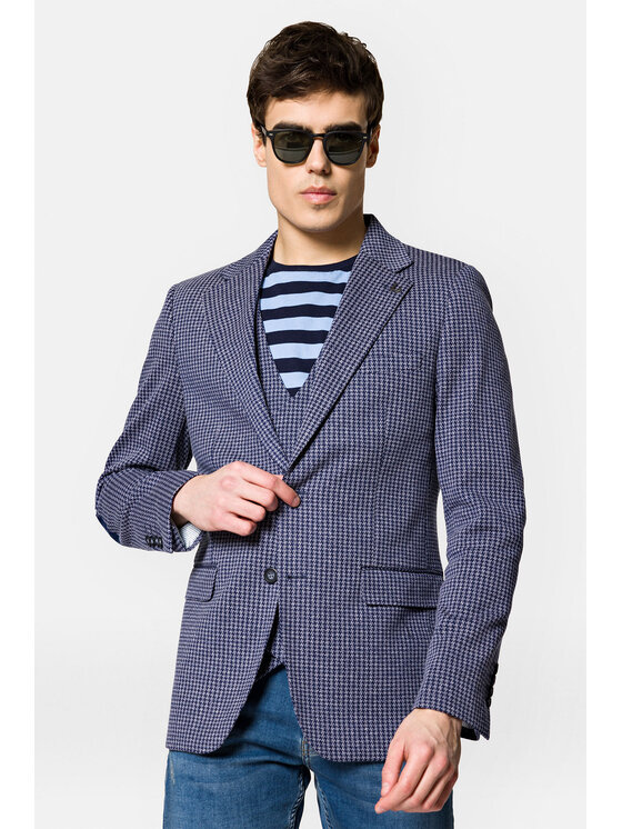 Lancerto Lancerto Marynarka Madera MA131123000015 Granatowy Slim Fit