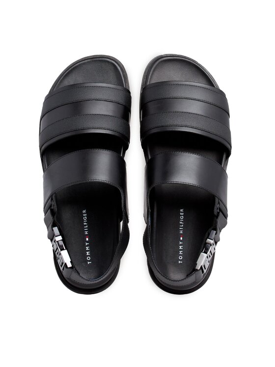 Tommy Hilfiger Tommy Hilfiger Sandale Elevated Th Buckle Lth Sandal FM0FM05007 Negru