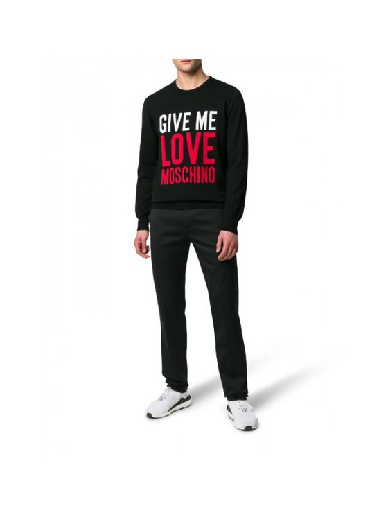 MOSCHINO MOSCHINO Sweter MSG4010X 0320 Czarny Reglan Fit