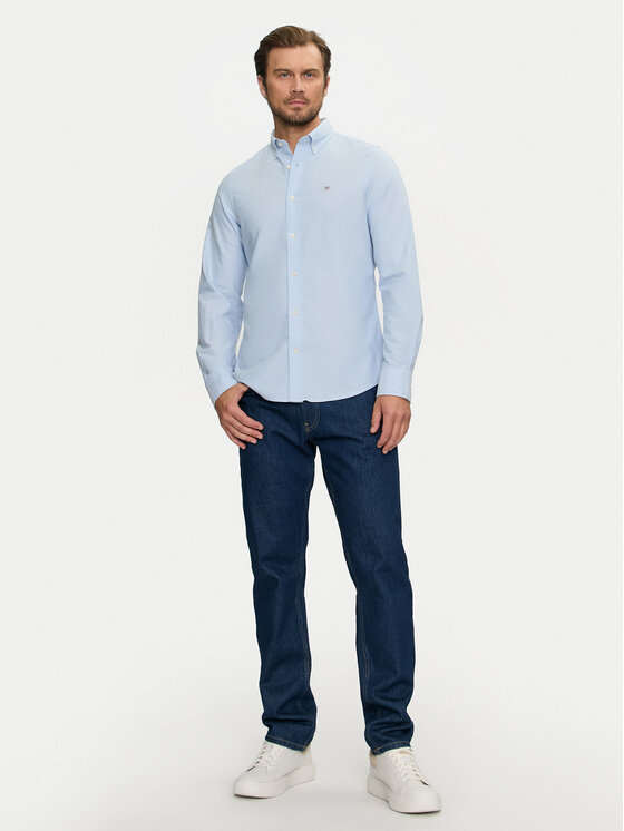 Gant Gant Cămașă 3000202 Albastru celest Slim Fit