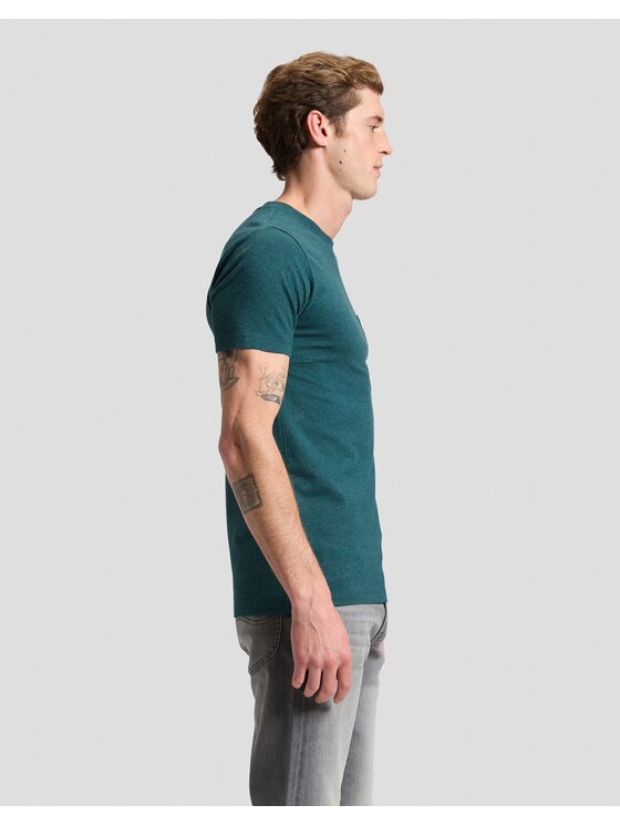 Lee Lee T-Shirt ULTIMATE POCKET TEE Zielony Slim Fit
