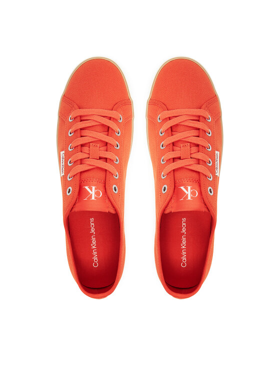 Calvin Klein Jeans Calvin Klein Jeans Tenisówki Ess Vulc Low Mg Cv YM0YM01301 Pomarańczowy