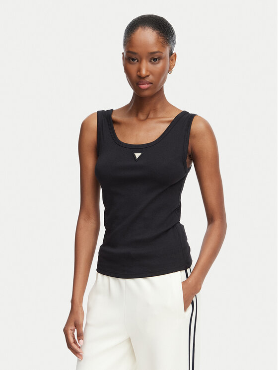 Guess Guess Top V6YP09 K4312 Negru Regular Fit