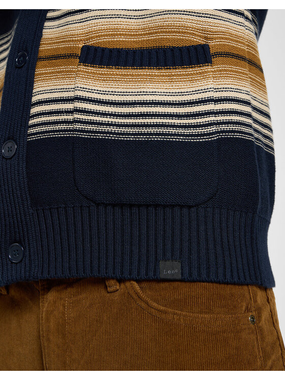 Lee Lee Maglione FRONTIER CARDIGAN Blu Regular Fit