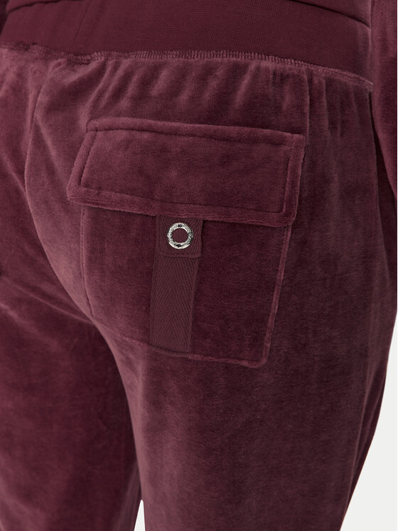 Juicy Couture Juicy Couture Spodnji del trenirke Caisa JCSEBJ008 Bordo rdeča Slim Fit