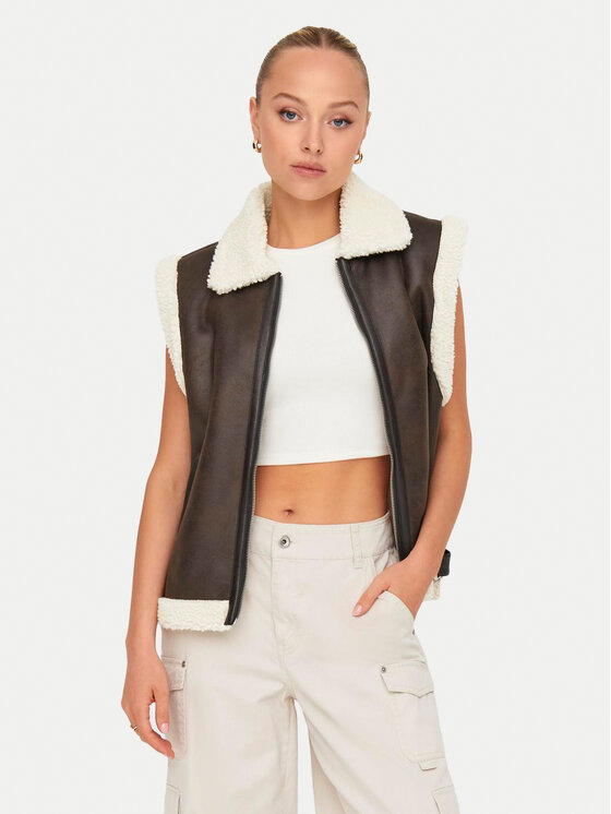 Bodywarmer ONLY, Größe S Braun Betty 15322433