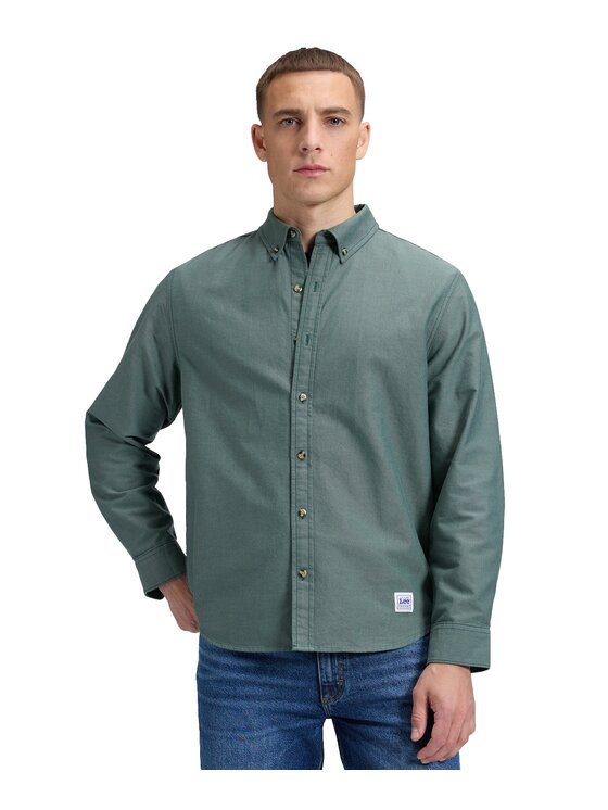 Lee Lee Koszula 112386441 Zielony Relaxed Fit