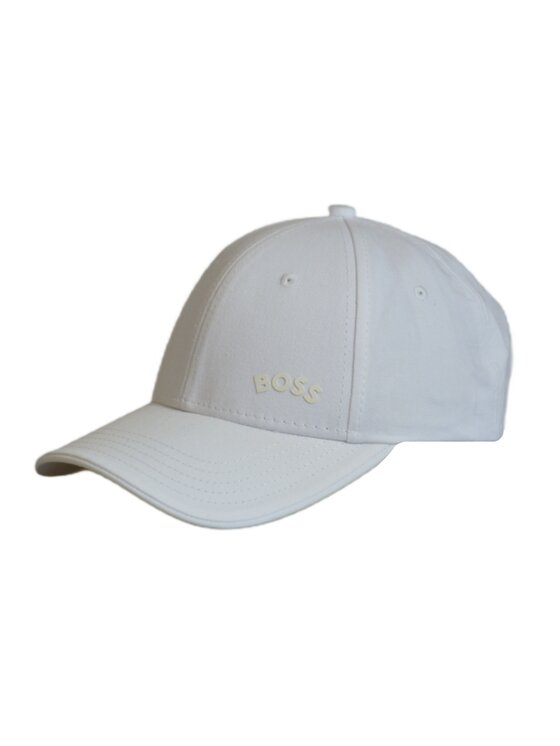 Czapka z daszkiem BOSS, Białe, Bold-Curved Baseball Cap