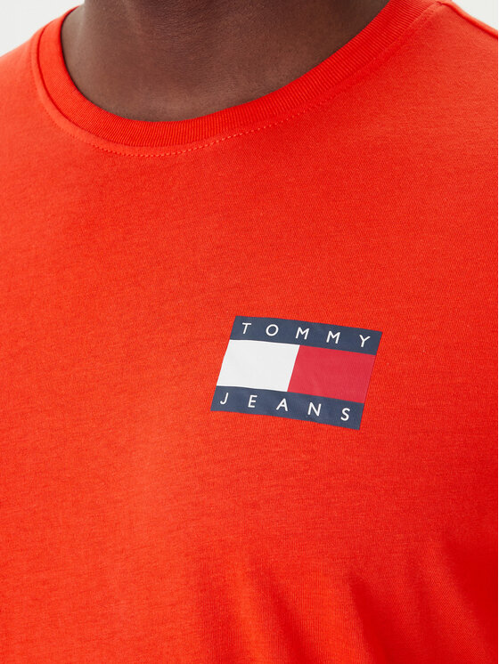 Tommy Jeans Tommy Jeans T-Shirt Essential DM0DM20740 Oranžová Slim Fit