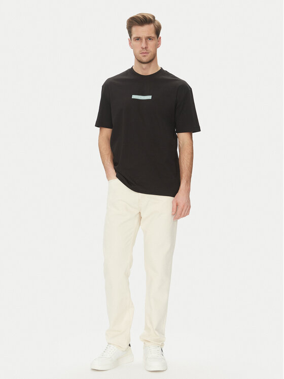 Calvin Klein Jeans Calvin Klein Jeans Marškinėliai Nyc 2025 J30J327524 Juoda Regular Fit