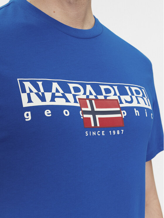 Napapijri Napapijri Футболка S-Aylmer NP0A4HTO Голубий Regular Fit