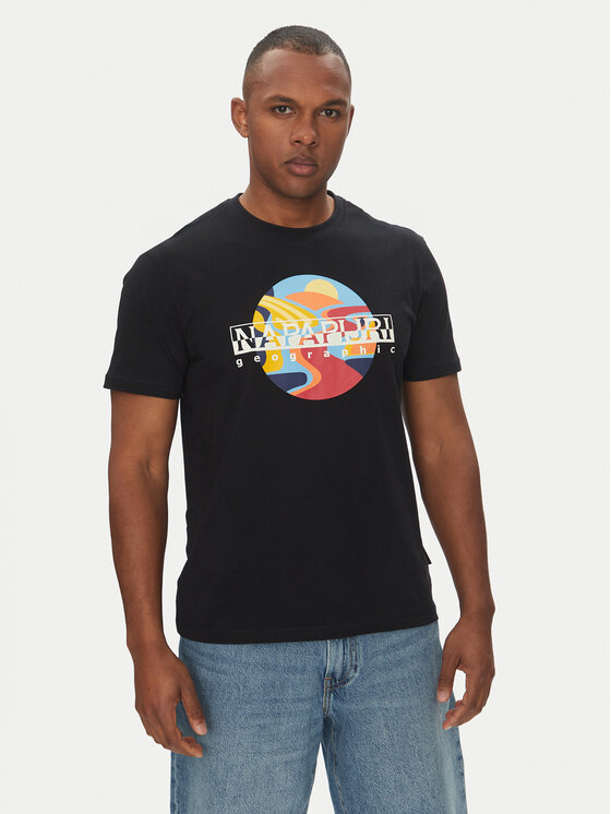 Napapijri Napapijri T-Shirt S-Valdor NP0A4IE6 Černá Regular Fit