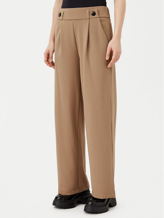 JDY JDY Hlače iz tkanine Geggo 15208430 Rjava Wide Leg