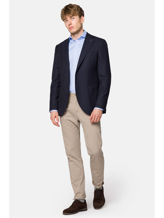 Lancerto Lancerto Marynarka Bafra MA073223000002 Granatowy Slim Fit