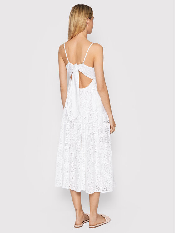 Seafolly Seafolly Sukienka letnia Broderie Anglaise 54713-DR Biały Relaxed Fit