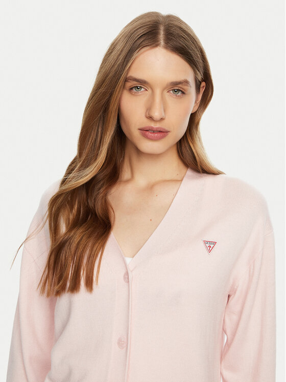 Guess Jeans Guess Jeans Пуловер W4BR16 Z3HO2 Розов Regular Fit