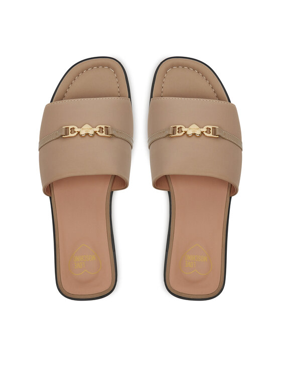 LOVE MOSCHINO LOVE MOSCHINO Klapki JA28082G1MIM0131 Beżowy