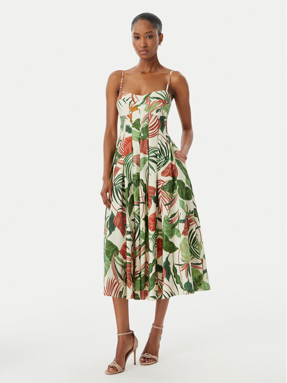 Guess Guess Abito da cocktail W6GKAF W2558 Verde Regular Fit