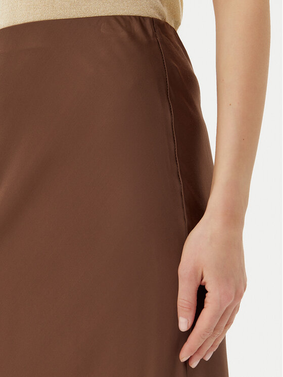 ViCOLO ViCOLO Maxi sukňa TD0472 Hnedá Slim Fit