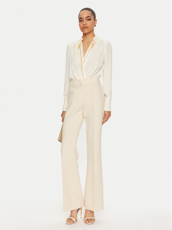 Elisabetta Franchi Elisabetta Franchi Body CB-003-46E1 Écru Regular Fit