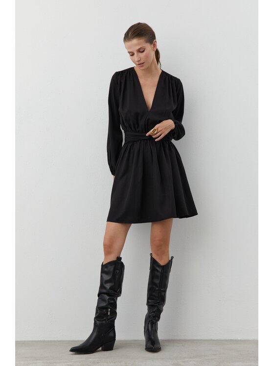 Duende Duende Sukienka codzienna Éter Dress Czarny Skinny Fit