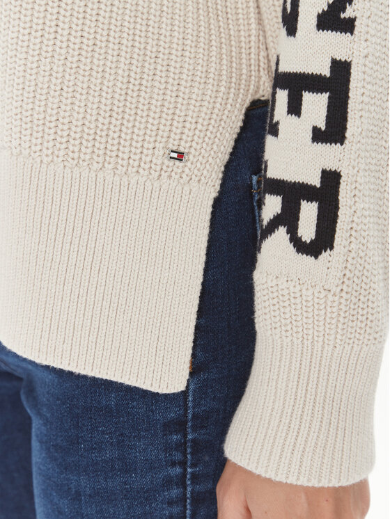 Tommy Hilfiger Tommy Hilfiger Sweater WW0WW39002 Bézs Regular Fit