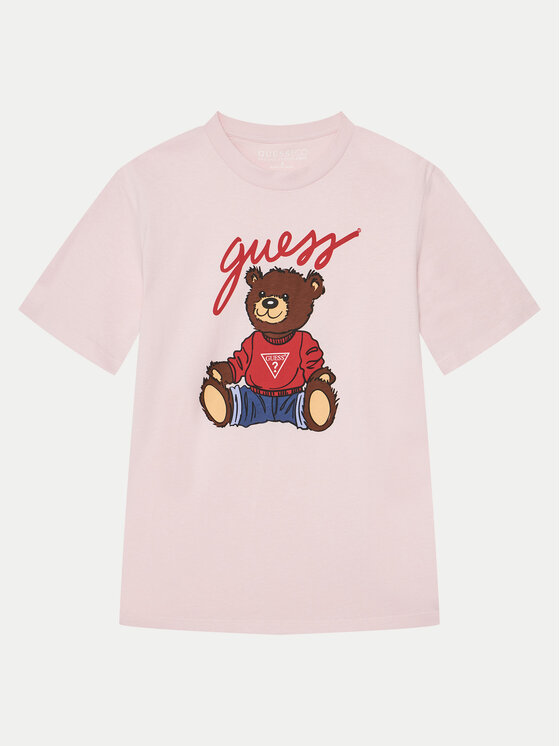 Dziewczęcy T-Shirt Guess, Rozmiar 16Y, Różowy, H4BJ06 I3Z14