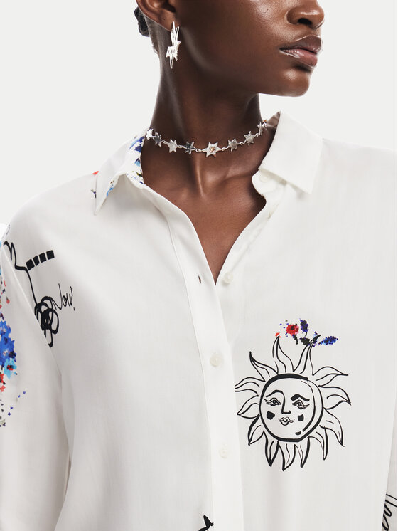 Desigual Desigual Srajca Tokio 24WWCW39 Bela Regular Fit