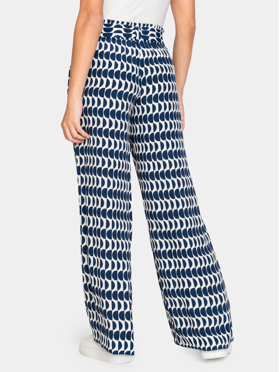 Olsen Olsen Hlače 14002153 Tamnoplava Relaxed Fit