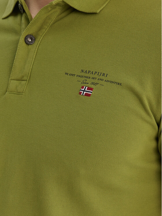 Napapijri Napapijri Polo majica Elbas NP0A4GDL Zelena Regular Fit