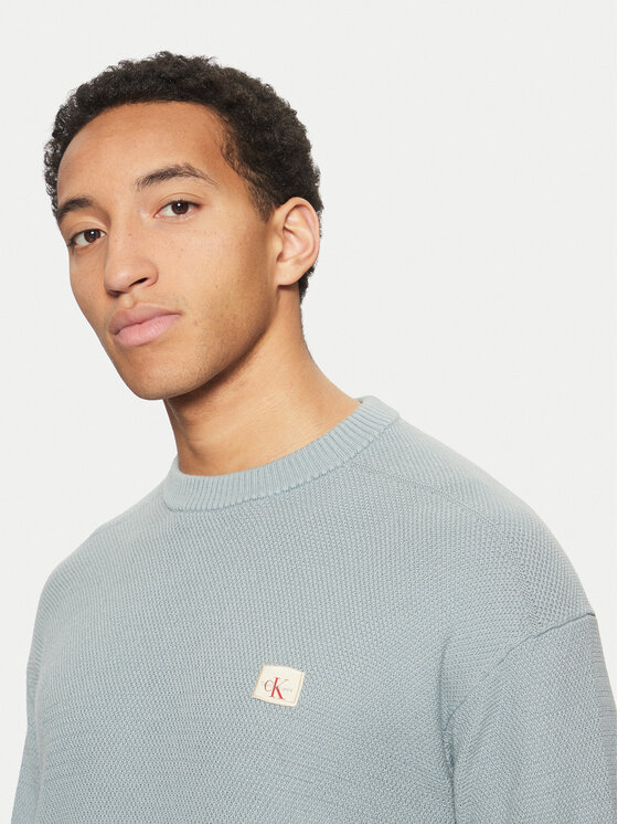 Calvin Klein Jeans Calvin Klein Jeans Sweter J30J326746 Niebieski Relaxed Fit