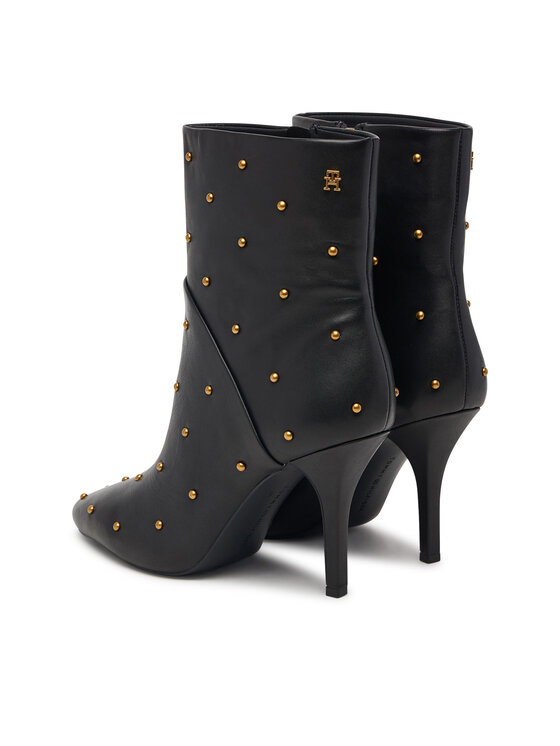 Tommy Hilfiger Tommy Hilfiger Botki High Heel Ankle Boot With Studs FW0FW09558 Czarny