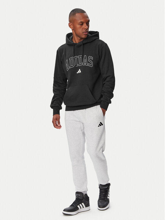 adidas adidas Džemperis Collegiate Script Graphic Hoodie KC7187 Juoda Regular Fit