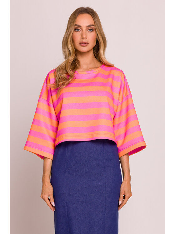 Made of Emotion Made of Emotion Bluza M844 Kolorowy Baggy Fit