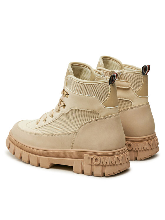 Tommy Hilfiger Tommy Hilfiger Trzewiki Lace-Up Bootie T3A5-33602-1698 S Beżowy