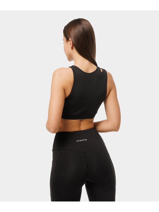 Carpatree Carpatree Biustonosz sportowy Fleur bra Czarny