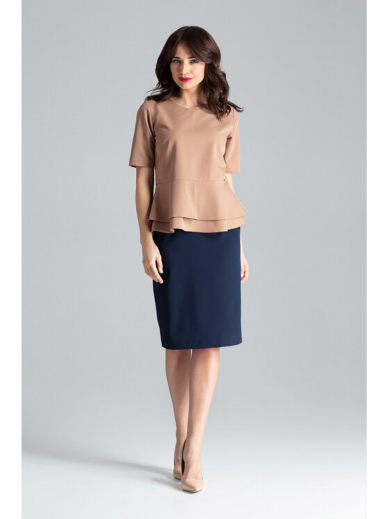 Lenitif Lenitif Blusa L026 Marrone Regular Fit