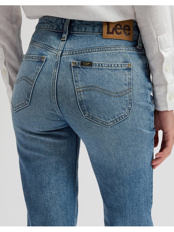 Lee Lee Jeansy LONDON Niebieski Straight Leg