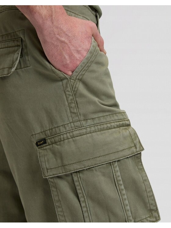 Lee Lee Szorty materiałowe Sierra Short Zielony Basic Fit